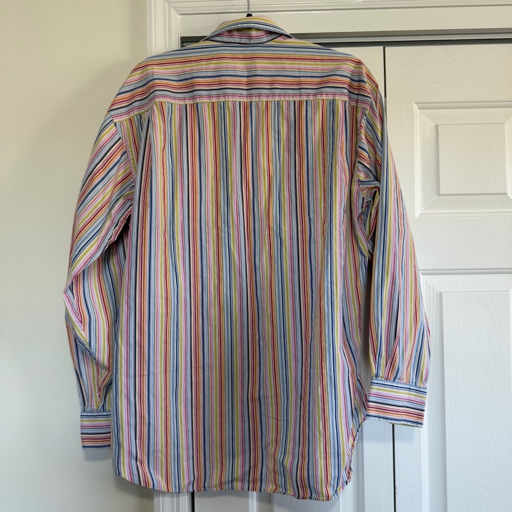 Robert Talbott Men's Button Long Sleeve Shirt Str… - image 9